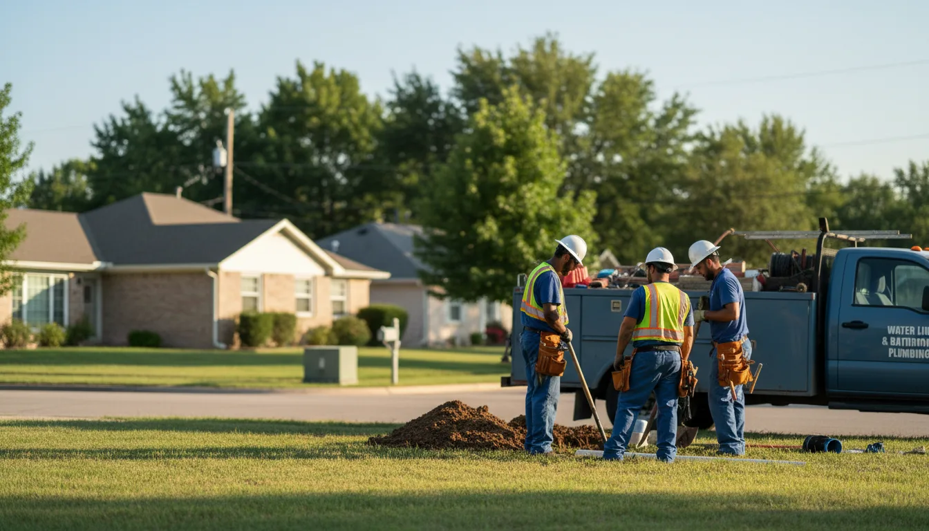 Residential water line and bathroom plumbing service in Hoytville, OH